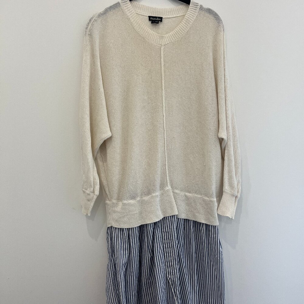 Steven Alan Forde Combo Linen Sweater Midi Dress